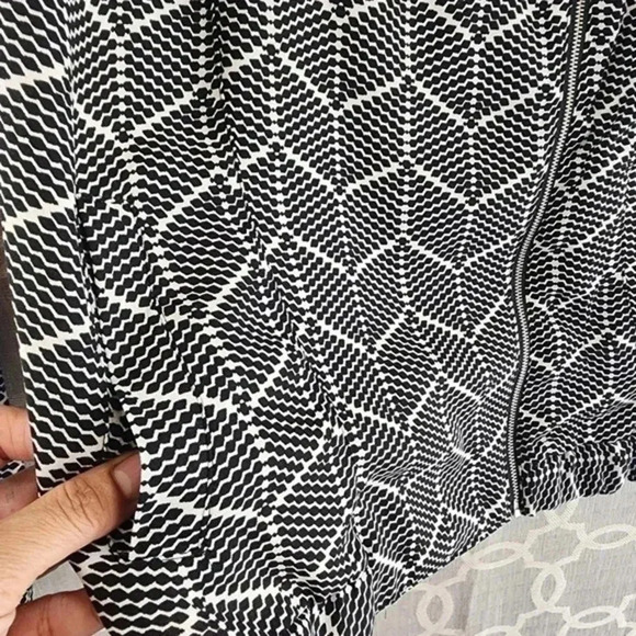 Roz‎ & Ali Full Zip Pattern Long Sleeve Shirt Women's M - Picture 4 of 9